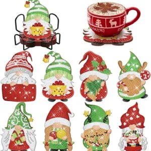 Sous-verres de peinture diamant Noël