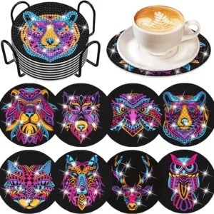 Sous-verres de peinture diamant -Animaux