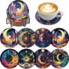 Sous-verres de peinture diamant Lune mystique