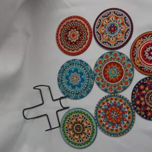 Sous-verres de peinture diamant Mandalas