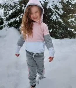 Jogging enfant Rose et Gris